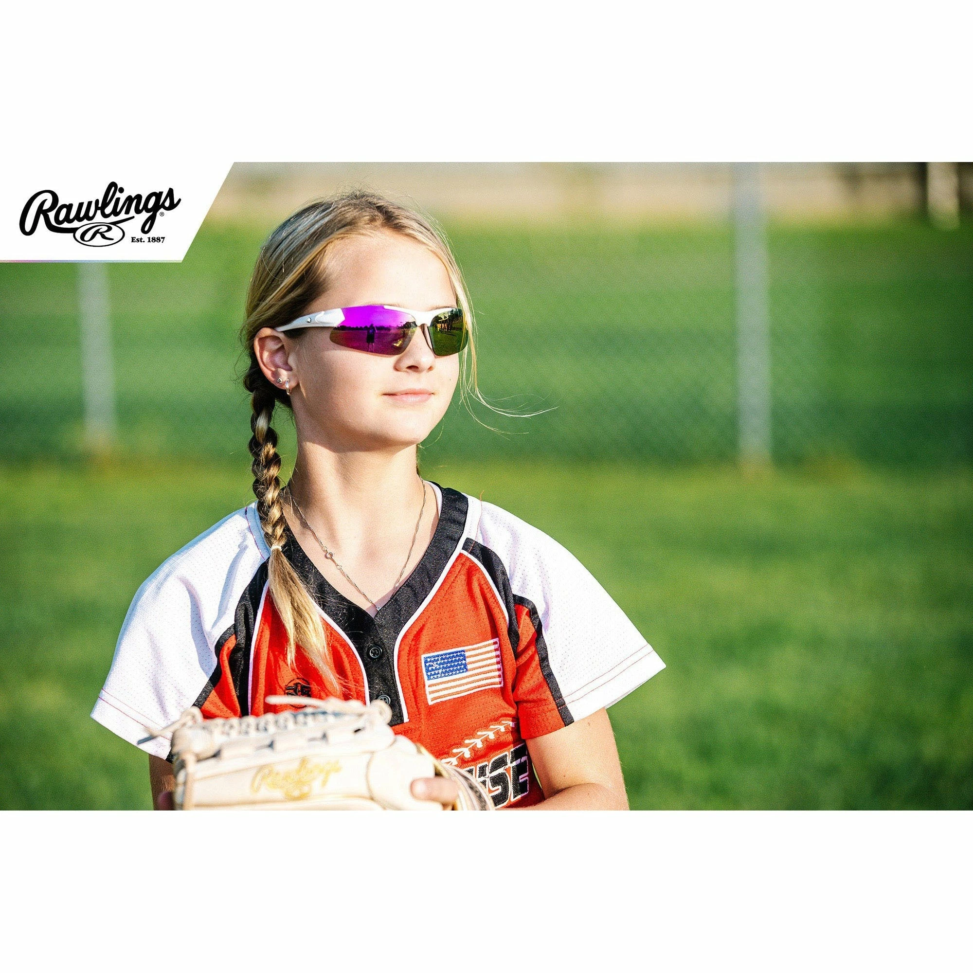 RAWLINGS Youth Sports Baseball Sunglasses Durable 100% UV Poly Lens, Shielded Lens (White/Pink) 3 RAWLINGS Youth Sports Baseball Sunglasses Durable 100% UV Poly Lens, Shielded Lens (White/Pink) - Image 3