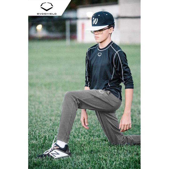 EvoShield Pro Team Baseball Youth Boy's Fleece Jogger Sweatpants (Grey) 5 EvoShield Pro Team Baseball Youth Boy's Fleece Jogger Sweatpants (Grey) - Image 5
