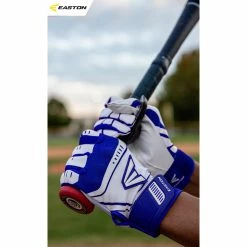 Easton Baseball Walk Off Power Leverage Adult Batting Gloves (White/Royal) -Cheap Baseball Bats Store ea3 royal