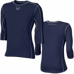 EvoShield Pro Team Baseball Adult Men's Mid Sleeve Workout Tee Shirt (Navy) 7 EvoShield Pro Team Baseball Adult Men's Mid Sleeve Workout Tee Shirt (Navy) -Cheap Baseball Bats Store evoshield pro team navy