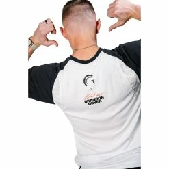Guardian Baseball Brandon Guyer Mindset Performance 3/4 Sleeve Breathable Workout Shirt (White/Black) -Cheap Baseball Bats Store gb bglogo bs24a wb 3