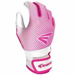 EASTON HYPERLITE Series Fastpitch Softball Batting Gloves (White/Pink)