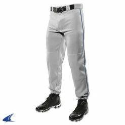 Champro Triple Crown Classic W/ Braid Boys Baseball Pants (Gray/Navy)