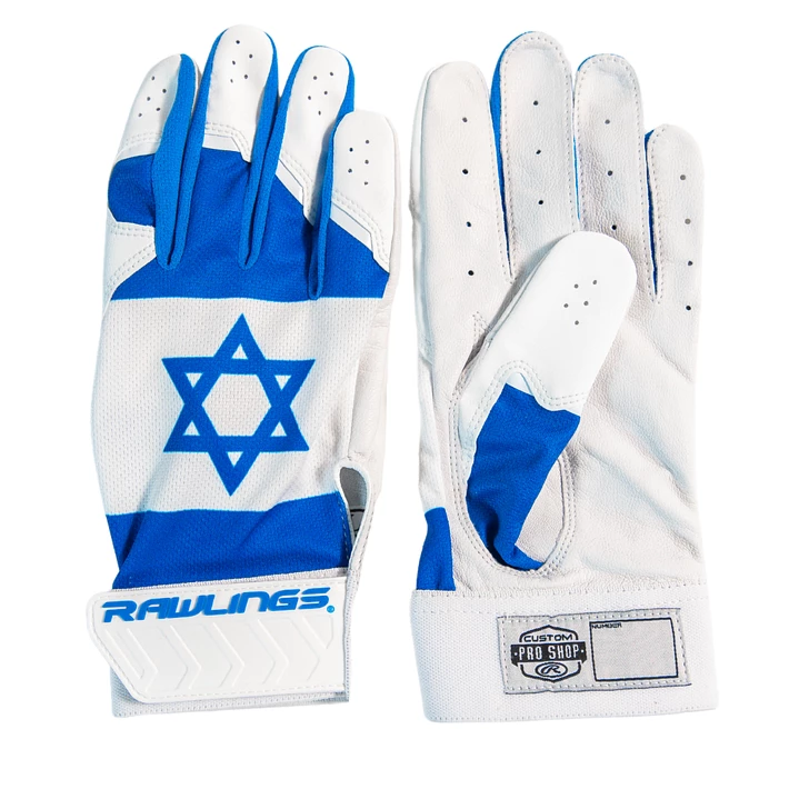 Guardian Baseball X Rawlings 5150 Limited Edition Israel Flag Baseball Batting Gloves Adult Sizes (Royal/White) 3 Guardian Baseball X Rawlings 5150 Limited Edition Israel Flag Baseball Batting Gloves Adult Sizes (Royal/White) - Image 3