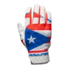 Guardian Baseball X Rawlings 5150 Limited Edition Puerto Rico Flag Baseball Batting Gloves Adult Sizes (White/Blue/Red)