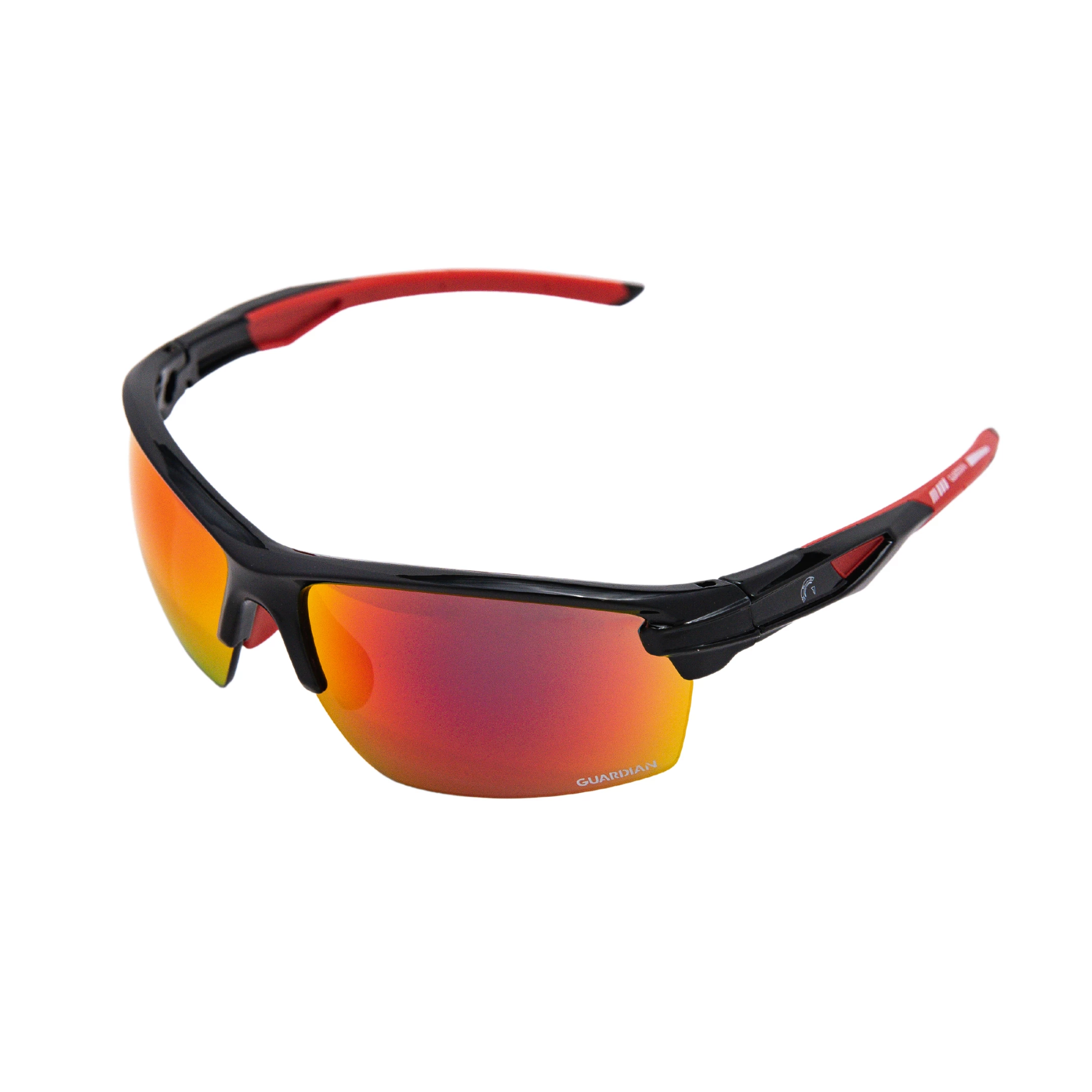 Guardian Baseball Diamond Ray Beams Adult Shield Sunglasses - Comes With Protective Case And Lens Cloth - Adult Unisex - Sports Sunglasses (Black/Red) 2 Guardian Baseball Diamond Ray Beams Adult Shield Sunglasses - Comes With Protective Case And Lens Cloth - Adult Unisex - Sports Sunglasses (Black/Red) - Image 2