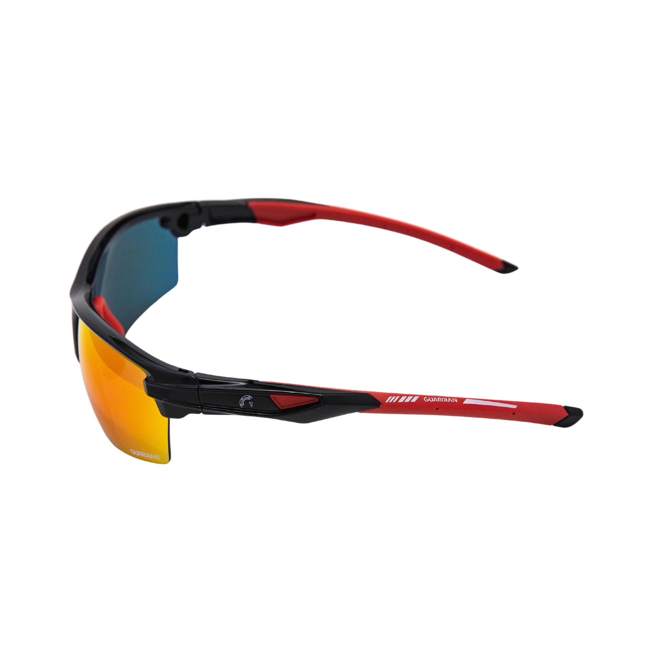 Guardian Baseball Diamond Ray Beams Adult Shield Sunglasses - Comes With Protective Case And Lens Cloth - Adult Unisex - Sports Sunglasses (Black/Red) 5 Guardian Baseball Diamond Ray Beams Adult Shield Sunglasses - Comes With Protective Case And Lens Cloth - Adult Unisex - Sports Sunglasses (Black/Red) - Image 5