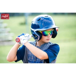 Rawlings Retro Vaporwave Baseball Shield Sunglasses Neon Lime Green Sunrise -Cheap Baseball Bats Store image 9