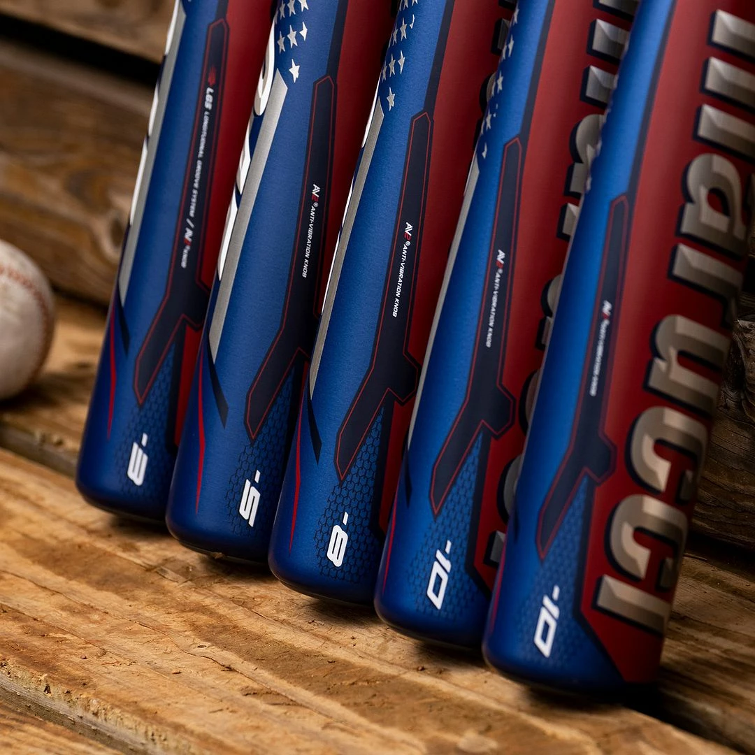 Marucci CAT9 America USSSA Baseball Bat 1 Piece Aluminum 2 3/4 Barrel (Blue/Red Stars) 7 Marucci CAT9 America USSSA Baseball Bat 1 Piece Aluminum 2 3/4 Barrel (Blue/Red Stars) - Image 7