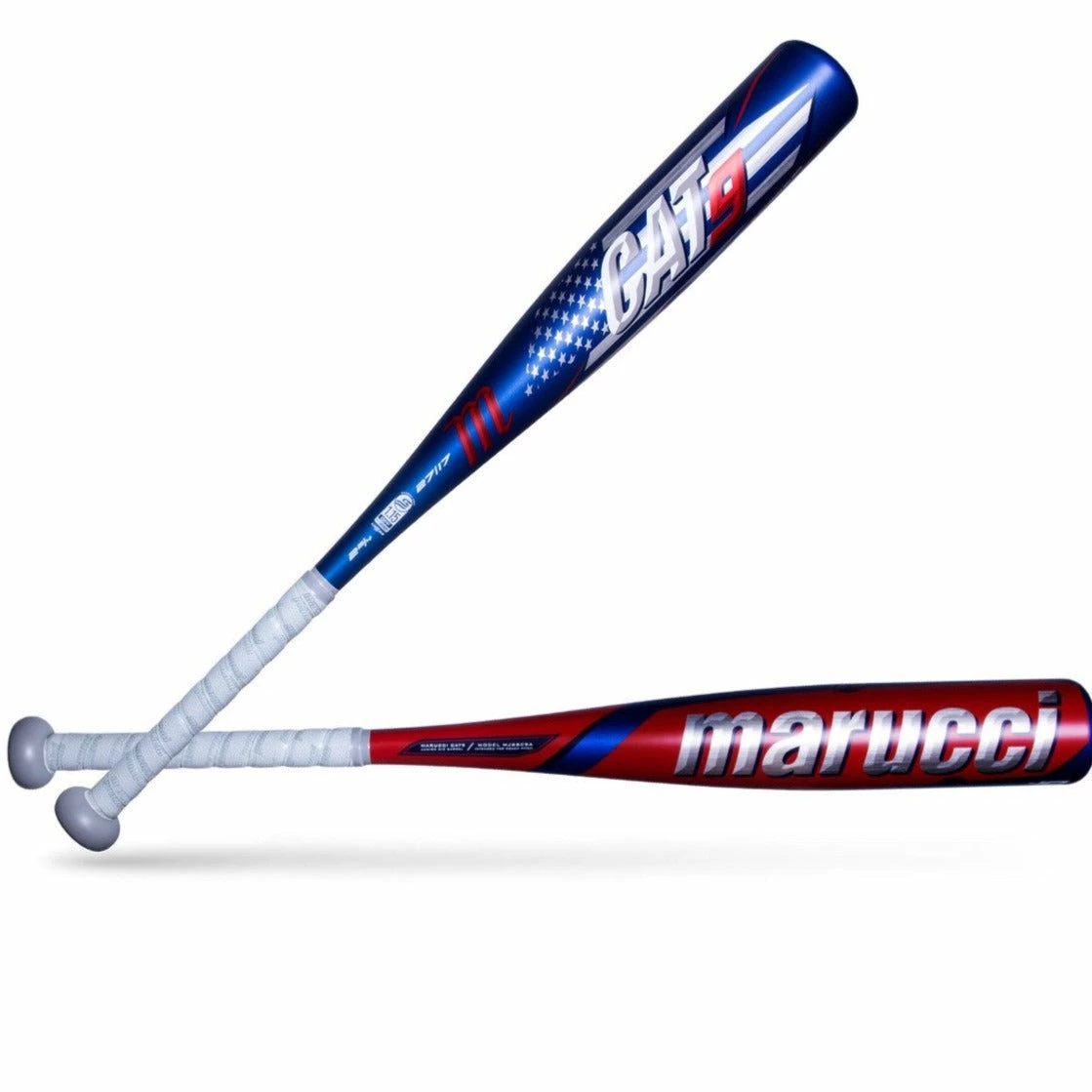 Marucci CAT9 America USSSA Baseball Bat 1 Piece Aluminum 2 3/4 Barrel (Blue/Red Stars) 2 Marucci CAT9 America USSSA Baseball Bat 1 Piece Aluminum 2 3/4 Barrel (Blue/Red Stars) - Image 2