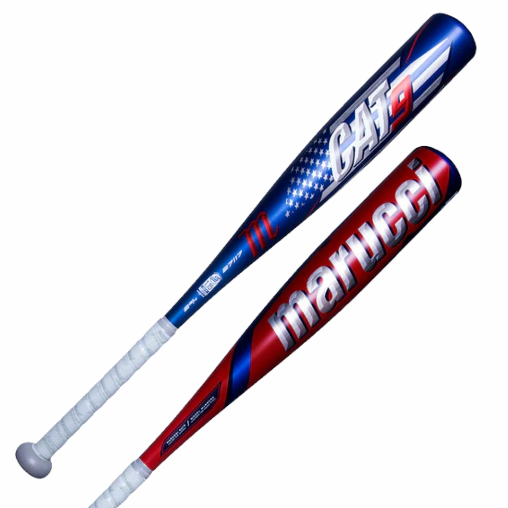 Marucci CAT9 America USSSA Baseball Bat 1 Piece Aluminum 2 3/4 Barrel (Blue/Red Stars) 1 Marucci CAT9 America USSSA Baseball Bat 1 Piece Aluminum 2 3/4 Barrel (Blue/Red Stars)