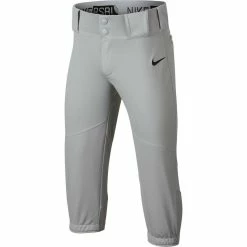 Nike Mens Vapor Pro Knicker High Baseball Pants (Gray/Black)