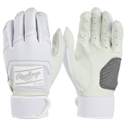 Rawlings Workhorse Youth Baseball Batting Gloves (White)