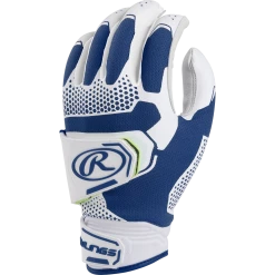 Rawlings Workhorse Pro Women's Double Strap Fatspitch Softball Impax Batting Gloves (Navy)