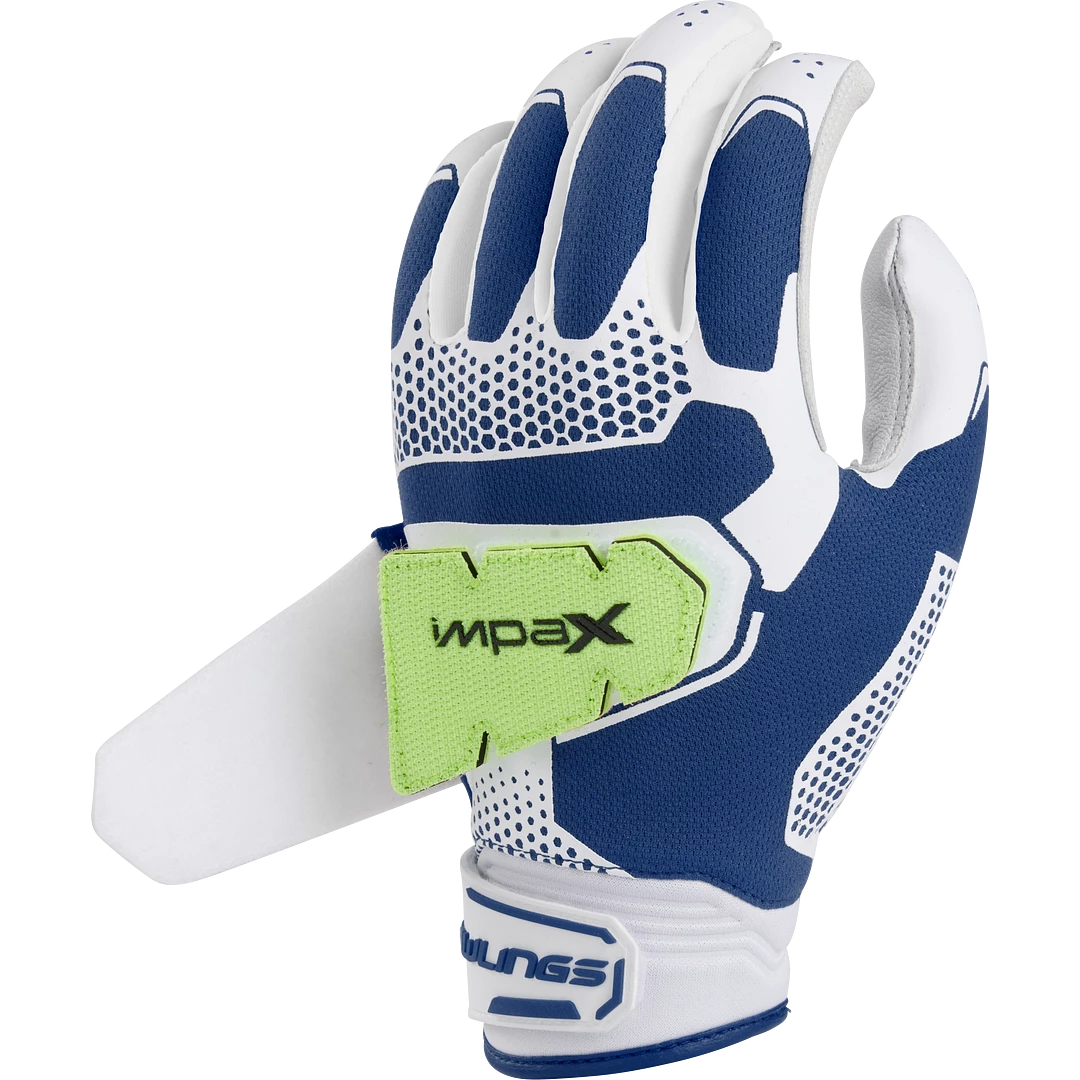 Rawlings Workhorse Pro Women's Double Strap Fatspitch Softball Impax Batting Gloves (Navy) 3 Rawlings Workhorse Pro Women's Double Strap Fatspitch Softball Impax Batting Gloves (Navy) - Image 3