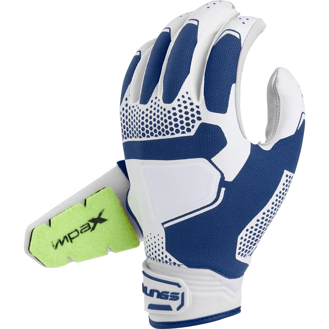 Rawlings Workhorse Pro Women's Double Strap Fatspitch Softball Impax Batting Gloves (Navy) 4 Rawlings Workhorse Pro Women's Double Strap Fatspitch Softball Impax Batting Gloves (Navy) - Image 4