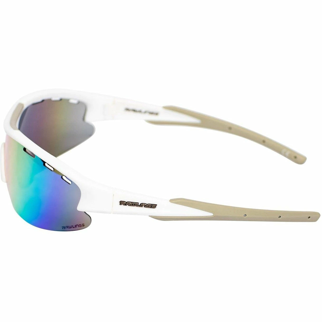 Rawlings Adult Shield Baseball Sunglasses Lightweight Sports Sun Glasses For Running, Softball, Rowing, Cycling (White/Gray) 4 Rawlings Adult Shield Baseball Sunglasses Lightweight Sports Sun Glasses For Running, Softball, Rowing, Cycling (White/Gray) - Image 4