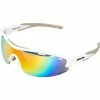 Rawlings Adult Shield Baseball Sunglasses Lightweight Sports Sun Glasses For Running, Softball, Rowing, Cycling (White/Gray)