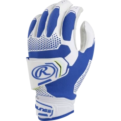 Rawlings Workhorse Pro Women's Double Strap Fatspitch Softball Impax Batting Gloves (Royal)