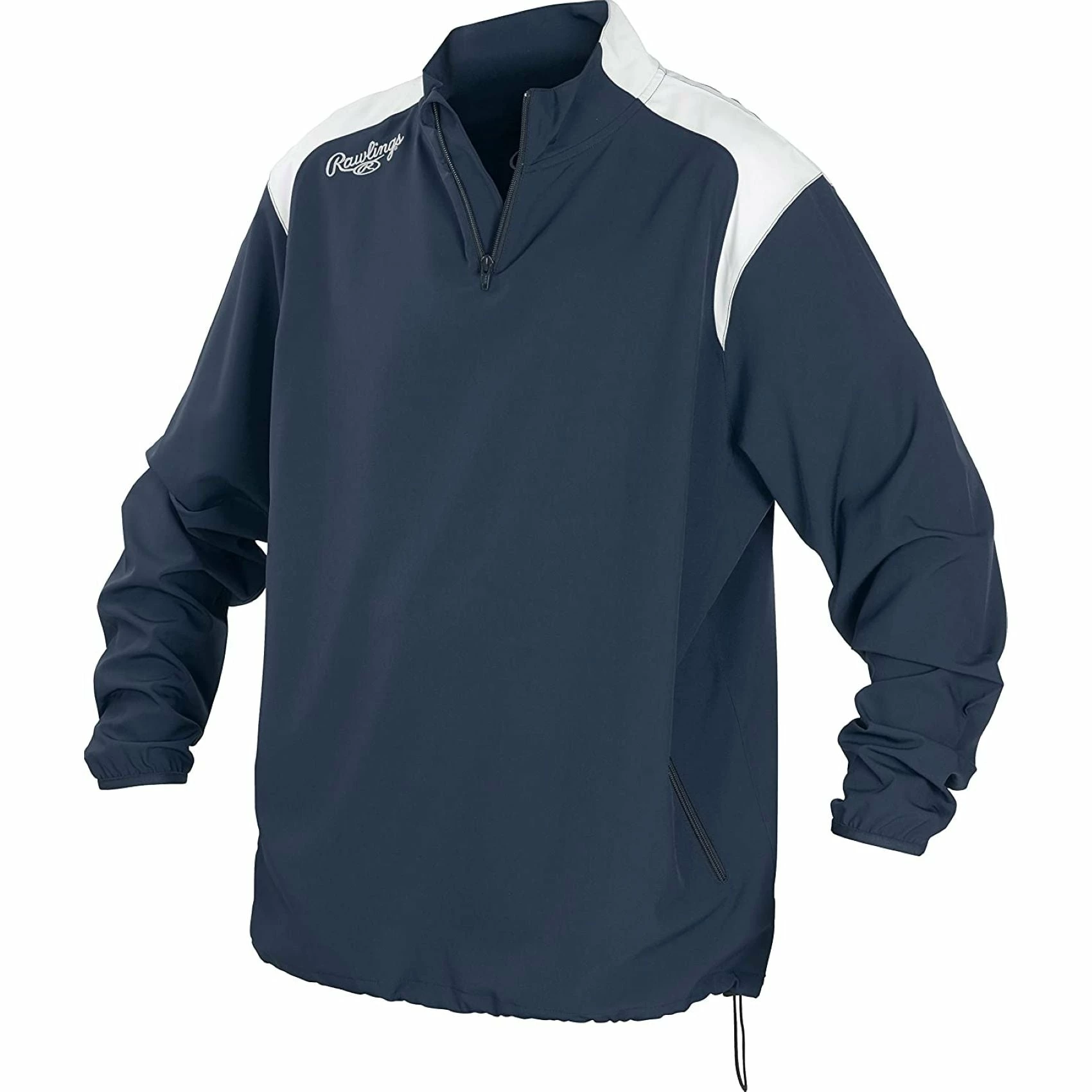 Rawlings Baseball Youth Boy's Long Sleeve Quarter-Zip Jacket (Navy) 1 Rawlings Baseball Youth Boy's Long Sleeve Quarter-Zip Jacket (Navy)