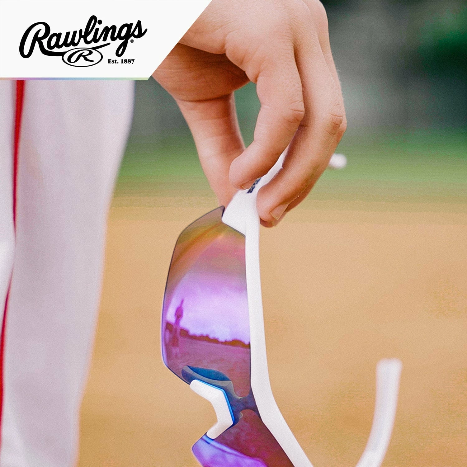 RAWLINGS RY134 Youth Baseball Shielded Sunglasses Lightweight Sports Youth Sport (White/Gray) 9 RAWLINGS RY134 Youth Baseball Shielded Sunglasses Lightweight Sports Youth Sport (White/Gray) - Image 9