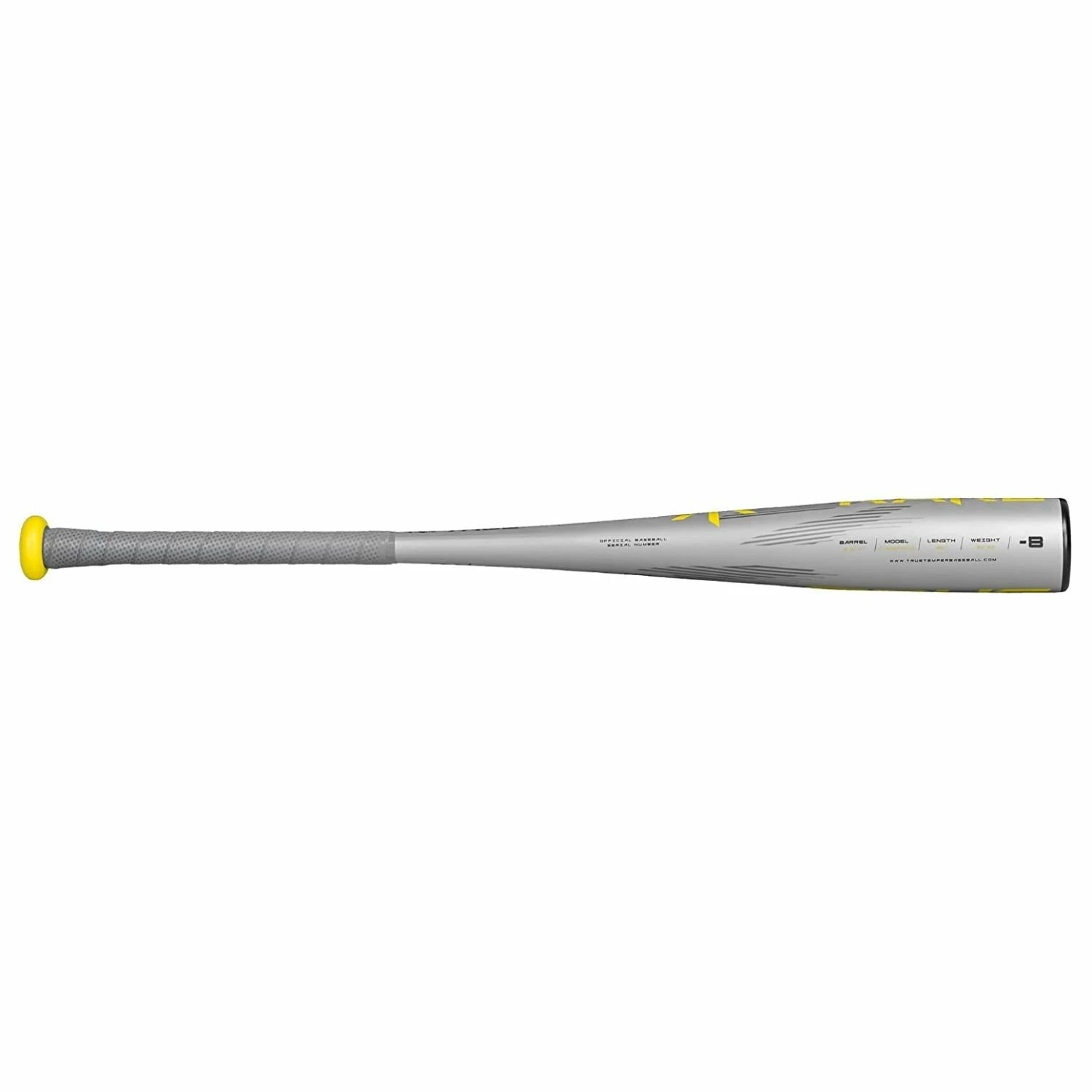 True Temper Rake 2022 USSSA 2 3/4" Baseball Bat Drop -8 (SILVER/YELLOW) 4 True Temper Rake 2022 USSSA 2 3/4" Baseball Bat Drop -8 (SILVER/YELLOW) - Image 4