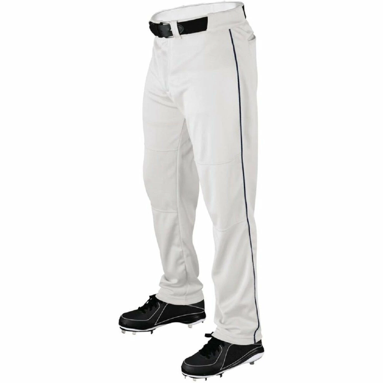Wilson Men's Adult Baseball Pants Relaxed Fit With Piping (White/Royal) 1 Wilson Men's Adult Baseball Pants Relaxed Fit With Piping (White/Royal)